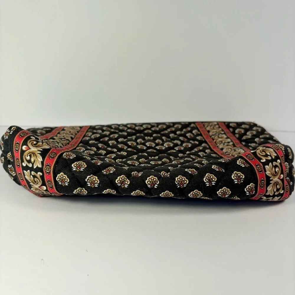 Quilted Royal Black and Red Medium Handbag